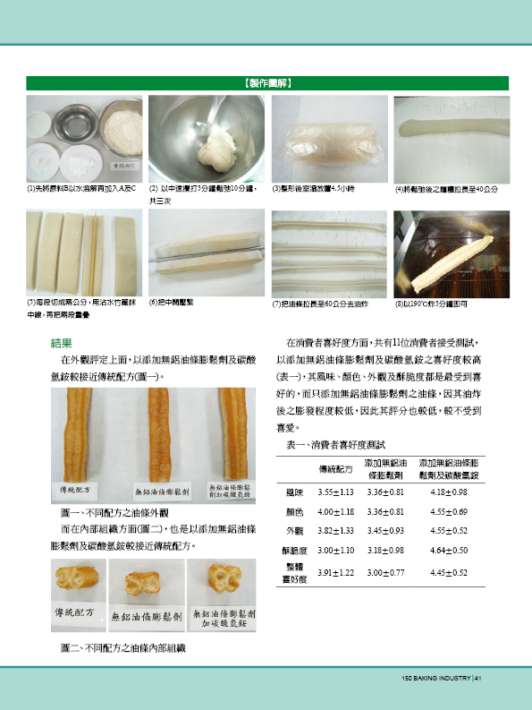 傳統油條與添加無鋁油條膨發劑之油條品質與口感比較 第 3 頁